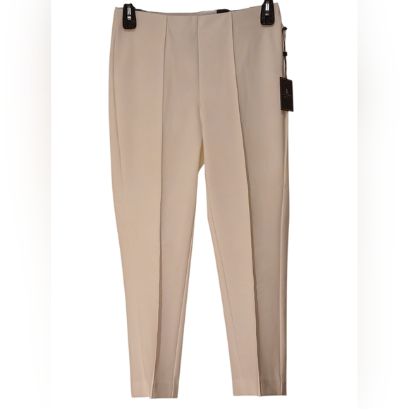 Jules & Leopold -NWT White Skinny Pants W/Cropped Leg Elastic Waist, Size Medium - Picture 5 of 13